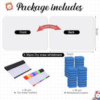Affrolling 36 Sets Small Whiteboard Dry Erase Boards 5" x7'' Mini Double Sided Dry Erase Lap Boards with Markers Erasers Pen Holders Personal Whiteboards for Students Classroom Teacher