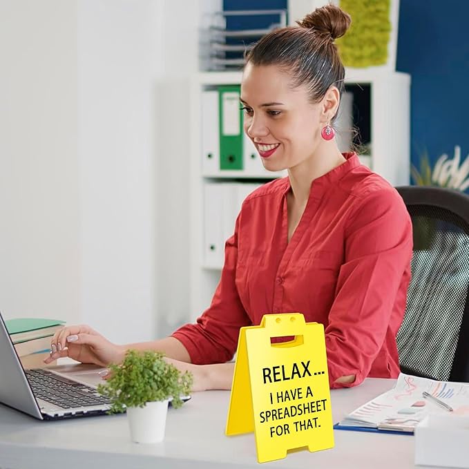 Smilelife Funny Office Cubicle Decor I Have A Spreadsheet for That Desk Sign Team Office Gag Gifts for Coworker Teammate Employee Boss Manager