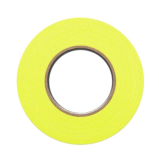 2" Width ProTapes Pro Gaff Premium Matte Cloth Gaffer's Tape With Rubber Adhesive, 50 yds Length x, Fluorescent Yellow (Pack of 1)