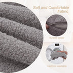 MeMoreCool Stuffed Round Pouf Ottoman Foot Rest, Floor Pouf Foot Stool with Soft Foam Chunk Filling, Small Round Ottoman Footstool Circle Footrest for Living Room, Light Grey