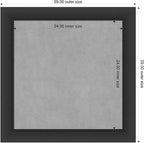 Amanti Art Black Framed Magnetic Board 29x29 Medium Vision Board for use with Magnets, 100% Metal Sheet to Display Items as Office Decor or for Home Organization in mudroom, Kitchen or Kids Room