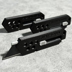 XHM Awesome Small Box Cutter Retractable Blade Ultility Knife, For Artwork, Cardboard Cutting, Package/Letter Opening, Home, Office & EDC Use, Pack of 3 (BLACK)