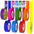 Colored Masking Tape Painters Tape 12 or 8 Pack 1 inch or 0.6 Inches for Arts & Crafts Labeling Coding Whiteboard Thin Paper Tape Craft Classroom School Supplies Wire Management Scrapbook Decoration