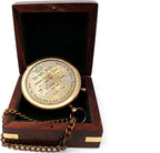 US HANDICRAFTS Brass Compass with Wooden Case | Engraved Compass from Mom to Son | Graduation Gift, Birthday, Inspirational Travel Keepsake