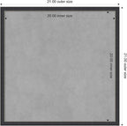 Amanti Art Black Framed Magnetic Board 21x21 Medium Vision Board for use with Magnets, 100% Metal Sheet to Display Items as Office Decor or for Home Organization in mudroom, Kitchen or Kids Room