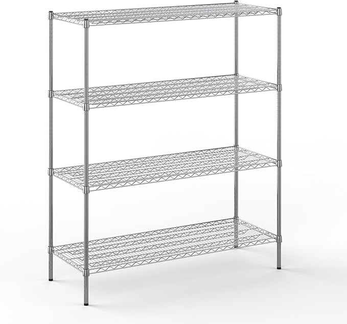 Regal Altair 21" Deep x 54" Wide x 64" Height Wire Shelving Kit | 4-Tier | NSF Commercial Storage Rack Unit