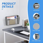samstar 6 Pack Magnetic File Holder, Mesh Wall File Organizer File Pocket Mail Organizer Paper Folder Holder for Office/Home, No Drilling(Magnetic)