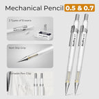 Nicpro 22 PCS Compass Geometry Tools with Case, Drafting Tools Geometry Set with Swing Arm Protractor, Rulers, Metal Compass, Square Set, Mechanical Pencil, Back to School Supplies for Students