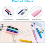 Aosrpvoi 16-Pack Multicolor Ballpoint Pens with Stylus Tip - 4 Colors in One (Red, Blue, Black, Green) 1.0mm Smooth Writing for Planners