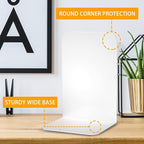 VFINE White Bookends 2 Pair, Metal Shelf Book Ends, Bookends for Shelves, Book Stopper for Heavy Books, Book Dividers for Home Office