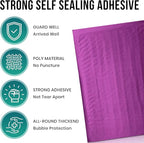 Levex - #000 4" x 8" [5 Pack] Purple Poly Bubble Mailers, Padded Envelope Mailers, Packing Envelope & Mailing Bags for Shipping