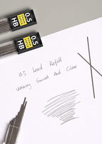Lifreer 0.5 Lead Refills (1080 Pcs), Unbreakable 0.5 mm Lead Refills and 2 Premium Erasers, Long Lasting HB Pencil Lead 0.5 Refill,Mechanical Pencil Lead 0.5mm for Students & Professionals