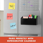 Banafich Magnetic Dry Erase Marker Holder, Acrylic Magnet Pen Holder for Whiteboard, Refrigerator, Magnetic Fridge Organizer for Office, Classroom, Whiteboard Maker Holder, Locker Organizer(Black)