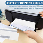 1000 Pack #10 Single Left Window SELF Seal Security Envelopes, Designed for QuickBooks Invoices & Business Statements, Computer Printed Checks Peel and Seal Flap, Size 4-1/8 x 9-1/2 Inches, 24 LB