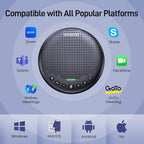 EMEET Conference Speaker and Microphone w/8+1 Mics, 360° Voice Pickup, Noise Reduce, Bluetooth/USB/Dongle Speakerphone for 14 People w/Daisy Chain for 25, Compatible w/Leading Platforms, 2025 Version