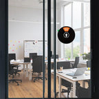 Office Door Sign, Black Rotating Status Door Sign with 6 Options - Do Not Disturb/Out of Office/In a Meeting/Come in Welcome/Working Remotely/Back Soon, 6 Inch Round Privacy Signs (Black)