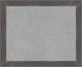Amanti Art Grey Framed Magnetic Board 19x23 Small Vision Board for use with Magnets, 100% metal sheet to display items as office decor or for home organization in mudroom, kitchen or kids room