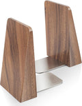 DRELIFAM Walnut Book Ends Heavy Duty Handmade Bookends for Shelves Book Ends Decorative to Hold Heavy Books (Walnut Wood Small)