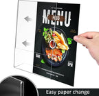 Ludery 8.5x11 Inches Acrylic Sign Slant Back Holder, Plastic Display Stand,Brochure Holder, Table Top Sign Holder For Office, Home, Store, Restaurant(12pack)
