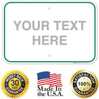 Custom Sign, Personalized Metal Signs, Customize for Office, Business, Workplace, Home, Airbnb, Delivery Green Signs, 12x18 Inches, Rust Free .063 Aluminum, Fade Resistant, Made in USA by Sigo Signs