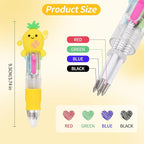 LiYiQ 25 Pcs Multicolor Pen in One Fun 4-in-1 Cute Pens Bulk Kawaii Cool Ballpoint Pens for Kids Fun Gifts (25)
