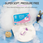 LYSIAN Ultra Soft Foam Earplugs Sleep-5 Pairs, 38dB Noise Cancelling Ear Plugs for Sleeping, Study, Shooting Range and Loud Sound Proof (Purple/White)