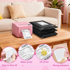 Metronic Poly mailers 10x13'' 100pcs with 4x6 Thermal Labels 100pcs, Strong Adhensive Shipping Bags for Clothing,Waterproof Mailing Bags for Shipping, Shipping Envelopes for Small Business,Black