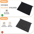 6 Pack Plastic High Capacity Hanging File Folders, 4" Expanding Pocket with Movable Dividers, Heavy Duty for Filing Cabinet, Insertable Tabs, Letter Size