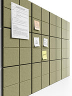Bumusty Large Felt Bulletin Board 48" x 36" Cork Board Alternative-12 Pack with 70 Safe Removable Adhesive Tabs, Cork Boards for Walls Cork Board for Home Office Classroom Pin Board (Olive Green)
