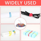 405 pcs assorted size rubber bands 0.68lbs Elastic colored rubber bands for office supplies rubberbands bulk mix colors and size with bag,Red (3-1/2 x 1/4 inches), Yellow (3-1/2 x 1/8 inches),Blue (3-1/2 x 1/16 inches)