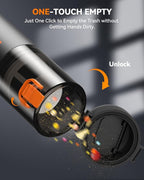 yoyoto Car Vacuum, Handheld Vacuum Cordless with 21000Pa Powerful Suction & 3 Modes, 4-in-1 Portable Hand Held Mini Vacuum Cleaner Rechargeable, Ultra Light for Car Home Office (Black)
