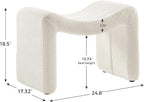 VANOMi Large Footstool Ottoman, Multi-Functional Modern Foot Stool, Sofa Footrest Extra Seating for Living Room, Entryway, Hallways and Bedrooms, Large, White