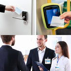 300 Pieces Clear Plastic Horizontal Name Badge ID Card Holders Horizontal Name Badge ID Card Holders with Waterproof Resealable Zip Transparent PVC Sleeve Cover for Office School