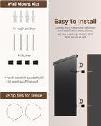 LAND·VOI Locking Wall-Mount Mailbox for Outside, with 4 Keys, Galvanized Steel Rustproof Metal Postbox, 4" Dx13.8 Wx11.2 H, Includes 3 Sets of Mailbox Numbers, Nameplate, Black, AMB33B