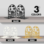 Personalized Name Book Ends Metal, Heavy Duty Bookends for Shelves Decorative, Dinosaur Non-Slip Book Stopper, Home Office Desk Modern Bookshelf Decor, Customized Gifts Color06