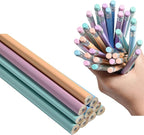 Jsehchya 50PCS Triangular Grip Wooden cased Pencils for Kids with Erasers, Fun Cute Wood Wedding Golf Triangle Pencils for School,Drawing,Gift (50PCS)