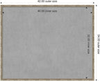Amanti Art Silver Framed Magnetic Board 34x42 X-Large Vision Board for use with Magnets, 100% Metal Sheet to Display Items as Office Decor or for Home Organization in mudroom, Kitchen or Kids Room
