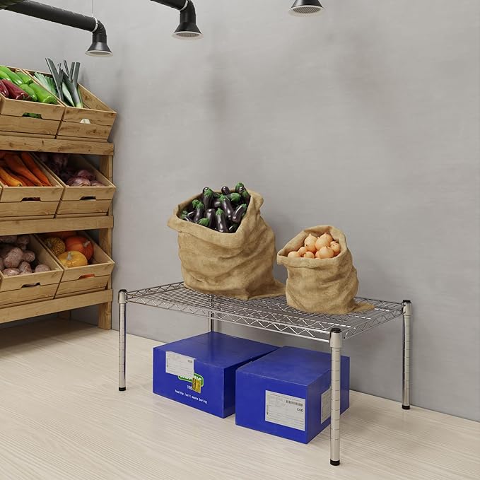 Regal Altair 21''W x 36''L x 14''H Chrome Plated Wire Dunnage Rack | Off The Floor Storage