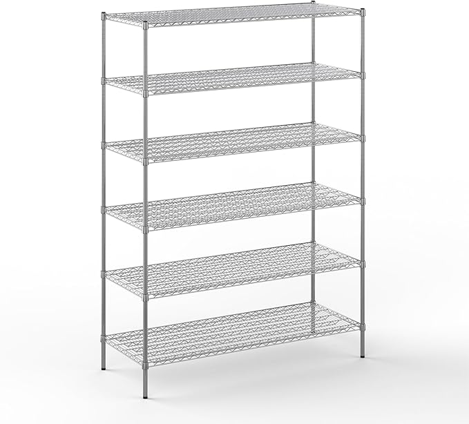 Regal Altair 24" Deep x 60" Wide x 86" Height Wire Shelving Kit | 6-Tier | NSF Commercial Storage Rack Unit
