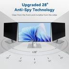 IPROKKO [2-Pack] 23.8 Inch Computer Privacy Screen Filter for 16:9 Widescreen Monitor, Removable 23.8in Anti Blue Light Glare Privacy Shield, Anti Spy Security Protector for Hp Dell Asus Acer Samsung