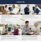 Cotton Fly Sales Order Receipt Book (10-Pack) | 3.5" x 5.5" Small Carbonless 2-Part (White/Yellow) Business Invoice Form for Delivery, Contractors & Small Retail