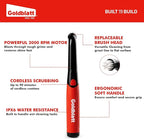 Goldblatt Cordless Electric Spin Scrubber, Power Scrubber with Battery Indicator Light, Waterproof Electric Cleaning Brush for Grout, Tile, Bathroom, Kitchen, Tub Cleaning