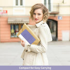 Oneirom Spiral Notebook-6.10" x 8.19" College Ruled Journal with Inner Pockets and 160 Pages,PU Leather Cover Business Journal, Twin-Wire Binding Notebook Perfect for Office & Home School Supplies