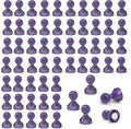 MHDMAG Magnetic Push Pins Powerful Strong Push Pin Magnets for Fridge Whiteboards Calendars Maps in School & Office Pack of 60,Purple