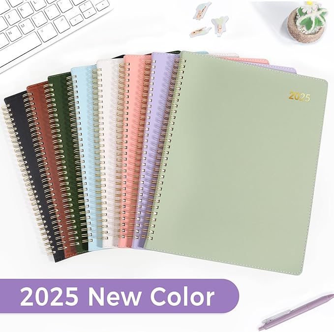 SUNEE 2026 Planner, Weekly and Monthly Calendar Planner 9"x11.2"- 12 Month (January 2026 - December 2026), Vegan Leather Cover, Pocket, Bookmark, Notes, Monthly Tab, Purple