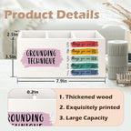 URLLUAE Mental Health Wooden Pen Pencil Holder for Classroom Therapy Counselor Office Desk Accessories, Grounding Technique Mental Health Makeup Brush Toothbrush Holder Organizer