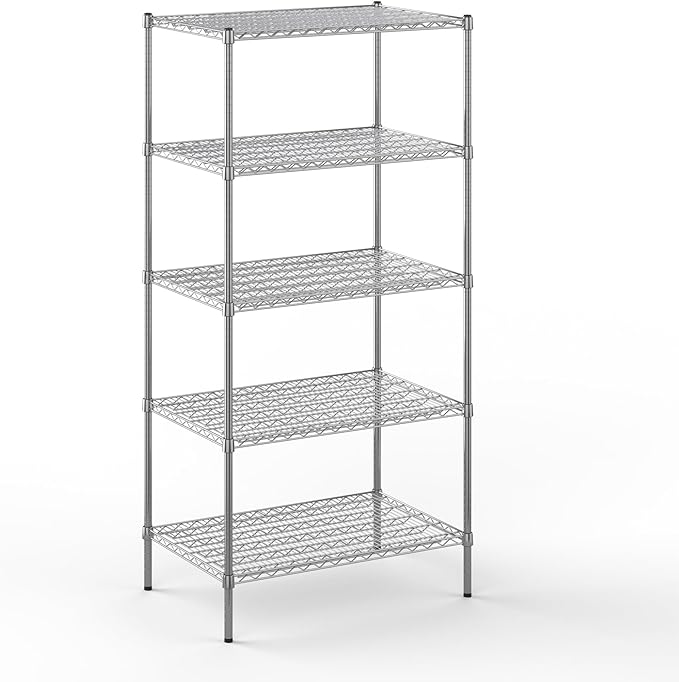 Regal Altair 24" Deep x 36" Wide x 74" Height Wire Shelving Kit | 5-Tier | NSF Commercial Storage Rack Unit