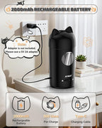 AFMAT Electric Pencil Sharpener, Fully Automatic Pencil Sharpener for Kids, Auto in & Out, for φ7-8mm No.2/Colored Pencils, Rechargeable & Cordless, Cute Cat Pencil Sharpeners for Classroom Home PSX9