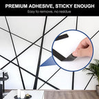 KIWIHUB Black Painters Tape,1" x 60 Yards x 10 Rolls (600 Yards Total) - Medium Adhesive Masking Tape for Painting,Labeling,DIY Crafting,Decoration and School Projects