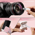 Tassmpitor Keyboard Cleaning Kit, All in 1 Laptop Cleaning Kit for MacBook iPhone iPad Camera Lens Airpods Computer, Compact Keyboard Cleaner with Spray and Brush, Multitool for Electronic Screen